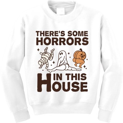 Theres Some Horrors In The House Funny Halloween Twerk Kids Sweatshirt