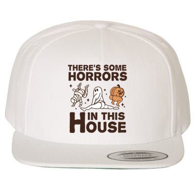 Theres Some Horrors In The House Funny Halloween Twerk Wool Snapback Cap