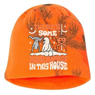 Theres Some Horrors In This House Ghost Pumpkin Halloween Kati - Camo Knit Beanie