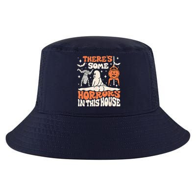 Theres Some Horrors In This House Ghost Pumpkin Halloween Cool Comfort Performance Bucket Hat