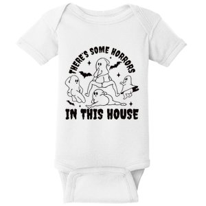 Theres Some Horrors In This House Funny Halloween Baby Bodysuit