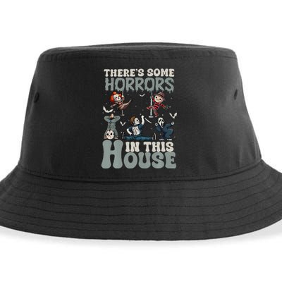 ThereS Some Horrors In This House Halloween Funny Sustainable Bucket Hat