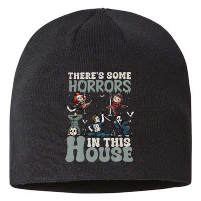 ThereS Some Horrors In This House Halloween Funny Sustainable Beanie