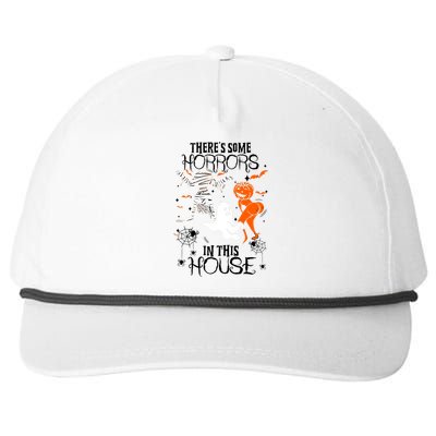 Theres Some Horrors In This House Halloween Gifts Snapback Five-Panel Rope Hat