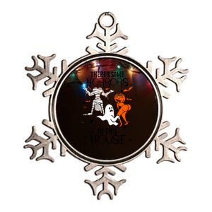 Theres Some Horrors In This House Halloween Gifts Metallic Star Ornament