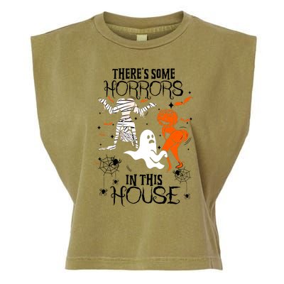 Theres Some Horrors In This House Halloween Gifts Garment-Dyed Women's Muscle Tee