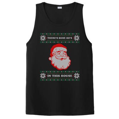 Theres Some Hos In This House Inappropriate Christmas Santa PosiCharge Competitor Tank