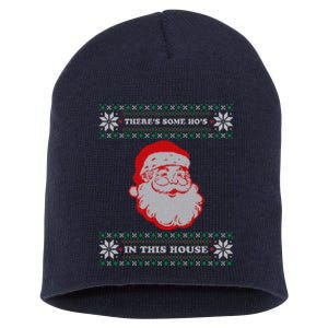 Theres Some Hos In This House Inappropriate Christmas Santa Short Acrylic Beanie