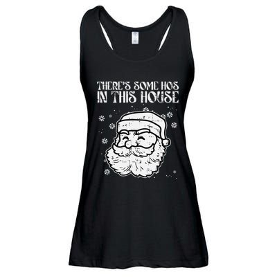 Theres Some Hos In This House Funny Christmas Xmas Ladies Essential Flowy Tank