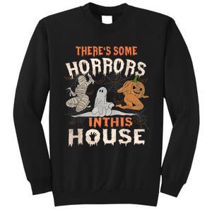 Theres Some Horrors In This House Halloween Pumpkin Ghost Trending Design Sweatshirt