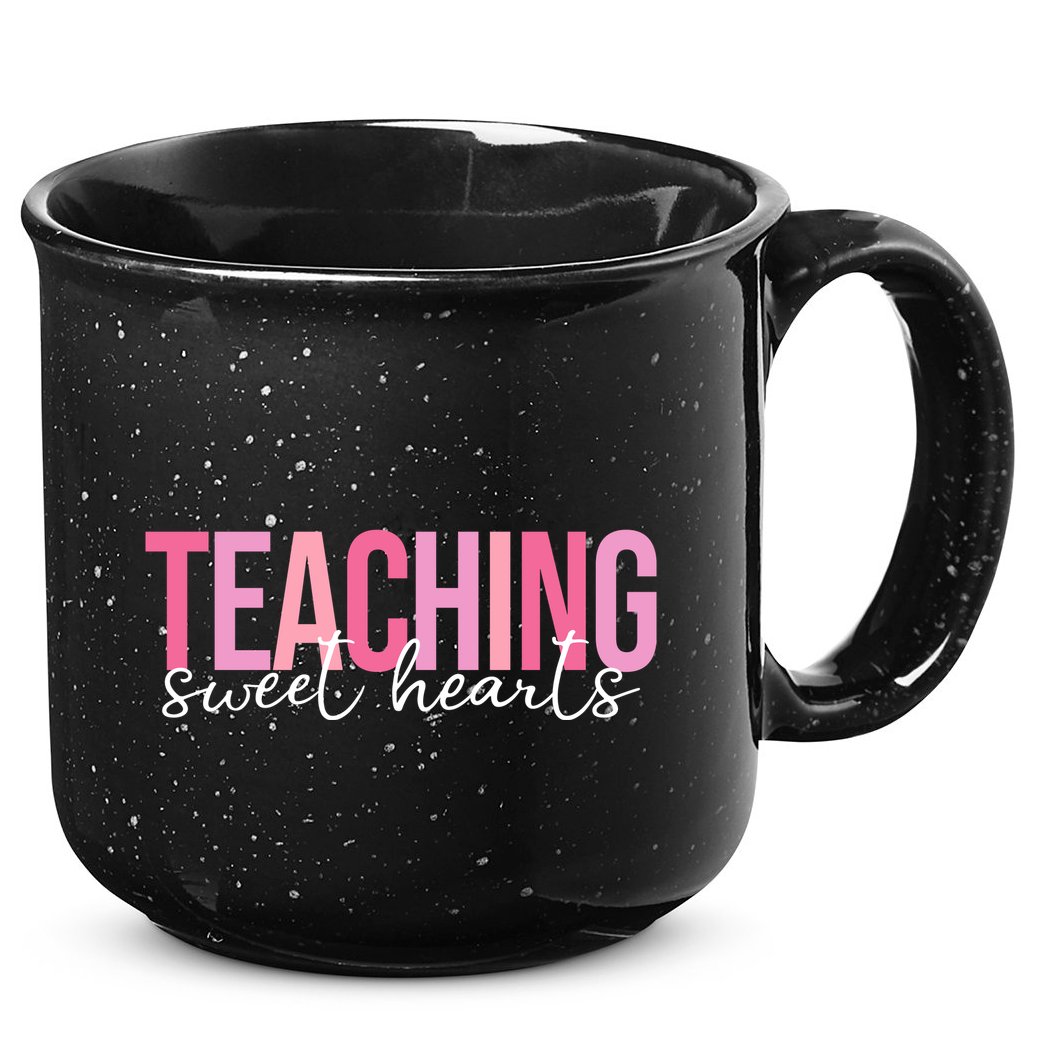 Teaching Sweet Hears Cute Valentine Teacher 15oz Campfire Ceramic Mug