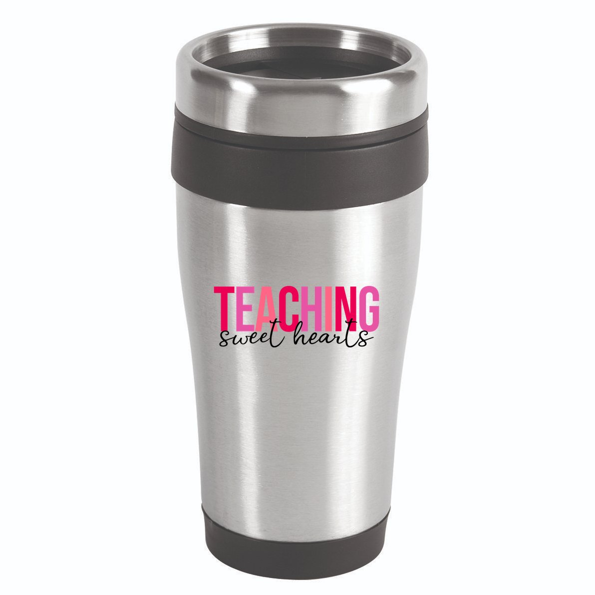 Teaching Sweet Hears Cute Valentine Teacher 16oz Travel Tumbler