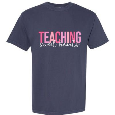Teaching Sweet Hears Cute Valentine Teacher Garment-Dyed Heavyweight T-Shirt
