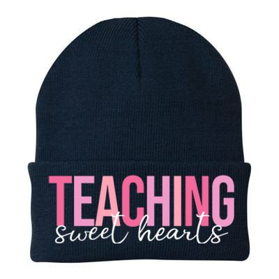 Teaching Sweet Hears Cute Valentine Teacher Knit Cap Winter Beanie