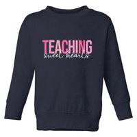 Teaching Sweet Hears Cute Valentine Teacher Toddler Sweatshirt