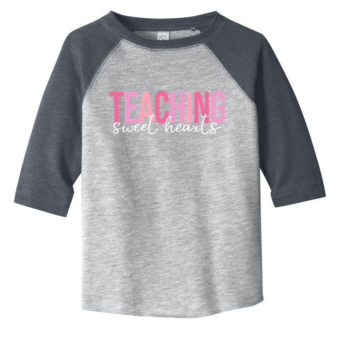 Teaching Sweet Hears Cute Valentine Teacher Toddler Fine Jersey T-Shirt