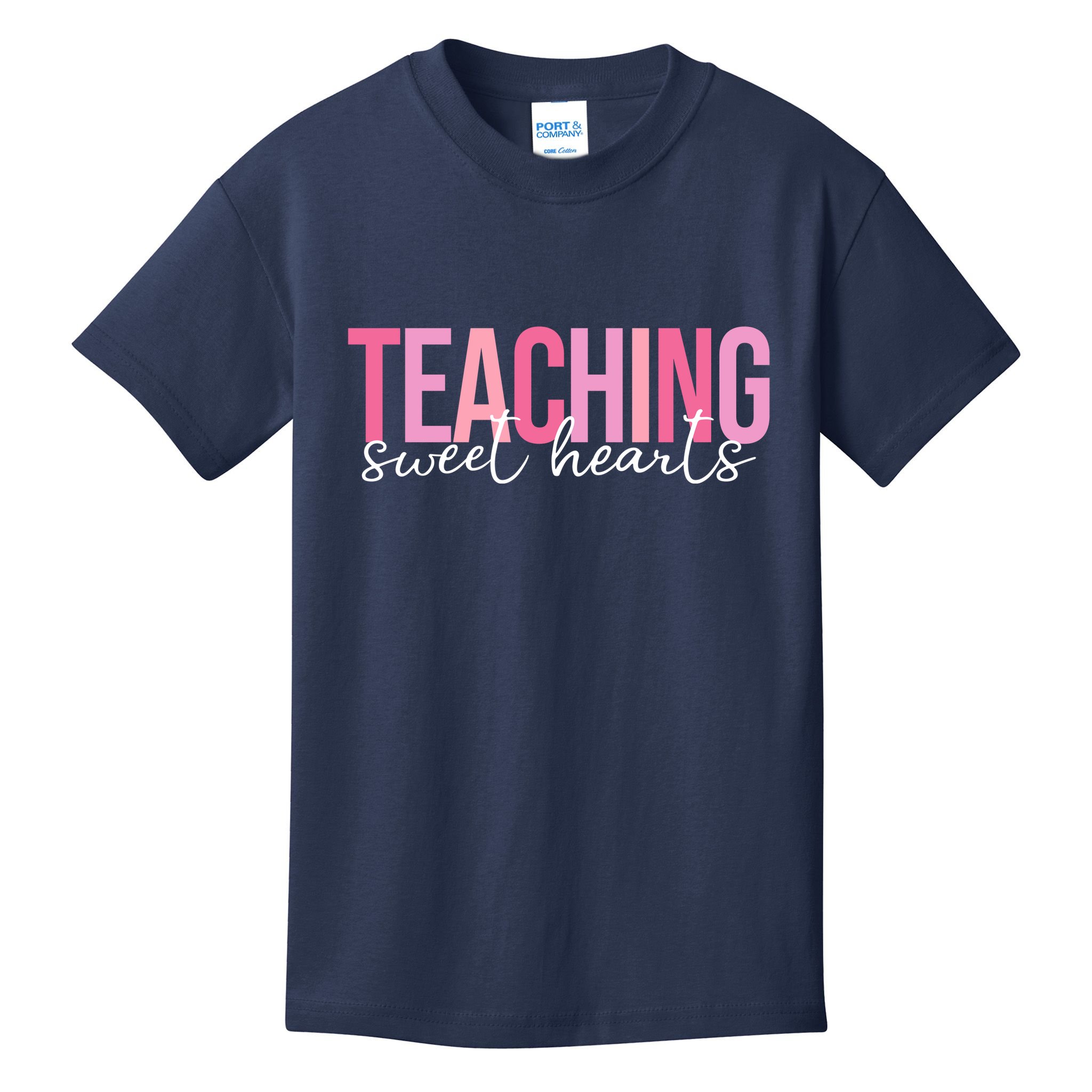 Teaching Sweet Hears Cute Valentine Teacher Kids T-Shirt