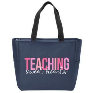 Teaching Sweet Hears Cute Valentine Teacher Zip Tote Bag