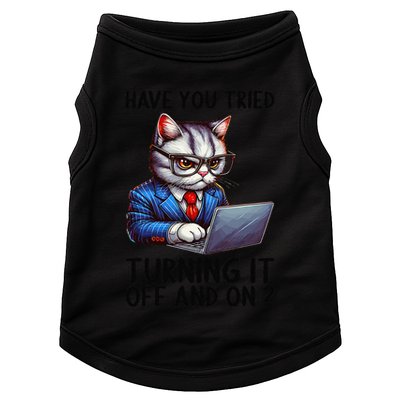 Tech Support Humor I Cat Tech Engineer I Computer It Guy Doggie Tank