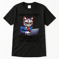 Tech Support Humor I Cat Tech Engineer I Computer It Guy Tall T-Shirt