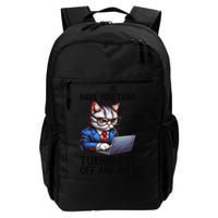 Tech Support Humor I Cat Tech Engineer I Computer It Guy Daily Commute Backpack