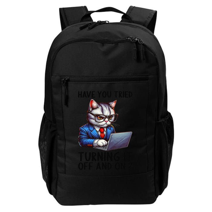 Tech Support Humor I Cat Tech Engineer I Computer It Guy Daily Commute Backpack