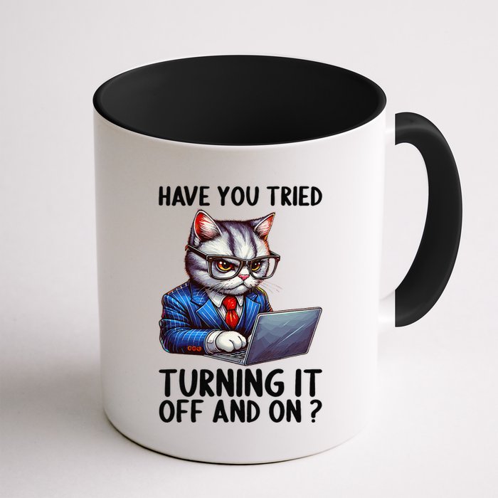 Tech Support Humor I Cat Tech Engineer I Computer It Guy Coffee Mug