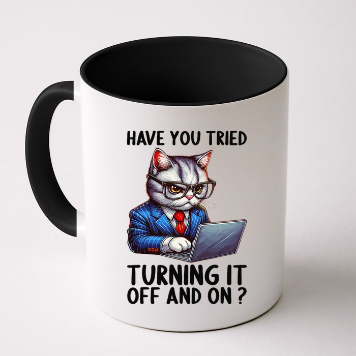Tech Support Humor I Cat Tech Engineer I Computer It Guy Coffee Mug