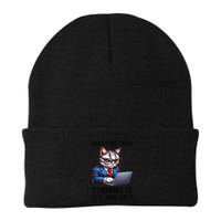 Tech Support Humor I Cat Tech Engineer I Computer It Guy Knit Cap Winter Beanie