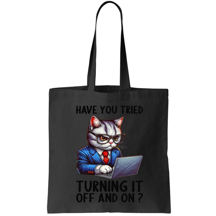 Tech Support Humor I Cat Tech Engineer I Computer It Guy Bag