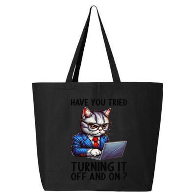 Tech Support Humor I Cat Tech Engineer I Computer It Guy 25L Jumbo Tote