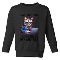 Tech Support Humor I Cat Tech Engineer I Computer It Guy Toddler Sweatshirt