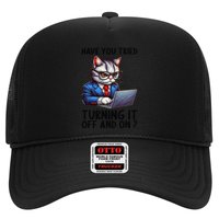 Tech Support Humor I Cat Tech Engineer I Computer It Guy Trucker Hat