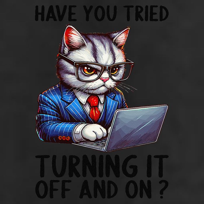 Tech Support Humor I Cat Tech Engineer I Computer It Guy Trucker Hat