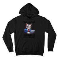 Tech Support Humor I Cat Tech Engineer I Computer It Guy Tall Hoodie
