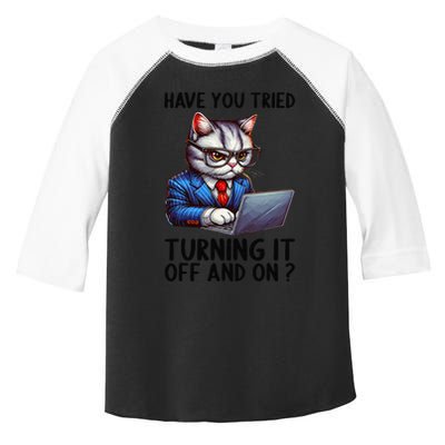 Tech Support Humor I Cat Tech Engineer I Computer It Guy Toddler Fine Jersey T-Shirt
