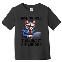 Tech Support Humor I Cat Tech Engineer I Computer It Guy Toddler T-Shirt