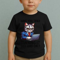 Tech Support Humor I Cat Tech Engineer I Computer It Guy Toddler T-Shirt