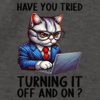 Tech Support Humor I Cat Tech Engineer I Computer It Guy Vector Backpack
