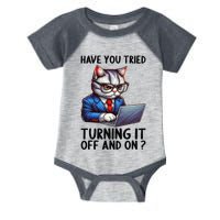 Tech Support Humor I Cat Tech Engineer I Computer It Guy Infant Baby Jersey Bodysuit
