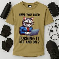 Tech Support Humor I Cat Tech Engineer I Computer It Guy Cooling Performance Crew T-Shirt