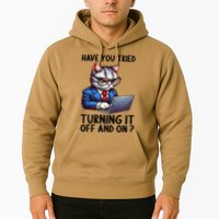 Tech Support Humor I Cat Tech Engineer I Computer It Guy Hoodie