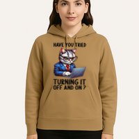 Tech Support Humor I Cat Tech Engineer I Computer It Guy Hoodie