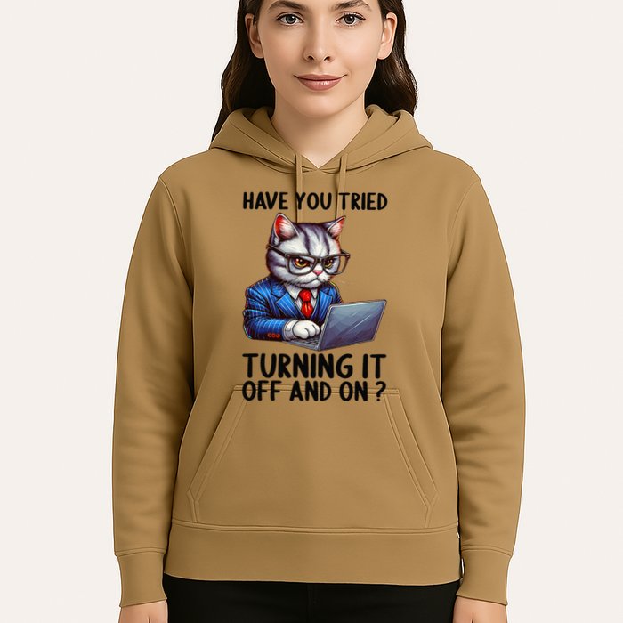Tech Support Humor I Cat Tech Engineer I Computer It Guy Hoodie