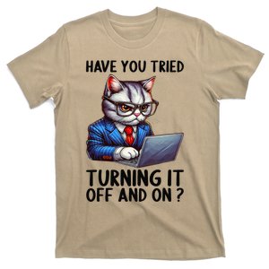 Tech Support Humor I Cat Tech Engineer I Computer It Guy T-Shirt