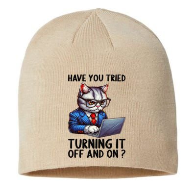 Tech Support Humor I Cat Tech Engineer I Computer It Guy Sustainable Beanie