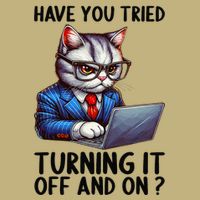 Tech Support Humor I Cat Tech Engineer I Computer It Guy Cooling Performance Long Sleeve Crew