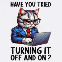 Tech Support Humor I Cat Tech Engineer I Computer It Guy Garment-Dyed Sweatshirt