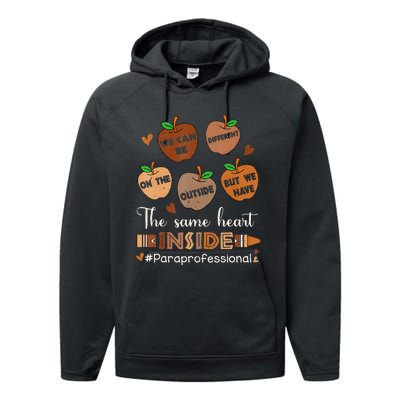 The Same Heart Inside Paraprofessional Black History Month Performance Fleece Hoodie