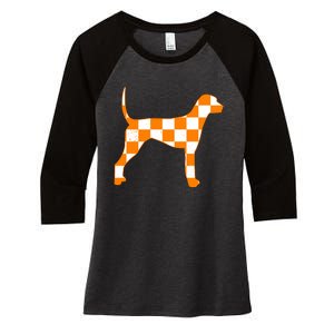 Tennessee Smokey Hound Dog Women's Tri-Blend 3/4-Sleeve Raglan Shirt